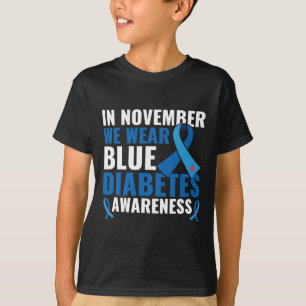 Camiseta Em novembro, Vestimos a consciência da diabetes az