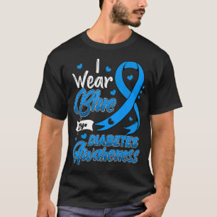 Camiseta Em novembro Vestimos a consciência da diabetes azu