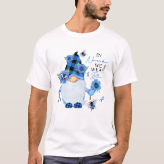 Camiseta Em novembro, Vestimos a consciência dos gnomos azu