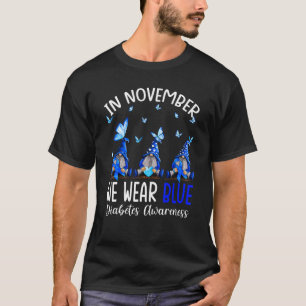 Camiseta Em novembro, Vestimos a consciência dos gnomos azu