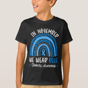Camiseta Em novembro, Vestimos a consciência sobre a diabet