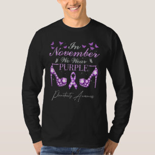 Camiseta Em novembro, Vestimos a Pré-maturidade Roxa Sensib