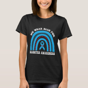 Camiseta Em novembro, Vestimos Awarenes Azuis no Arco-Íris