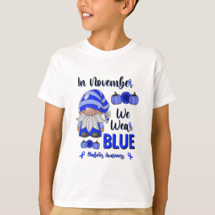 Camiseta Em novembro, Vestimos Azul: Sensibilização para 