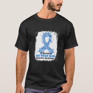 Camiseta Em Novembro Vestimos Diabetes Azuis Awarene