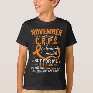 Camiseta Em Novembro Vestimos Laranja Fita Sensibilização M