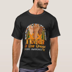 Camiseta Em Novembro Vestimos Laranja Sensibilizando Laranj