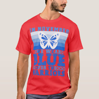 Camiseta Em novembro, Vestimos Mês de Consciência da Diabet