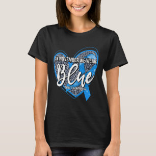 Camiseta Em novembro, Vestimos Mês de Consciência da Diabet
