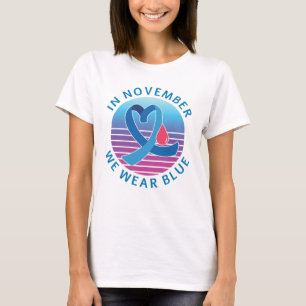 Camiseta Em novembro Vestimos mês de conscientização par