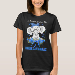 Camiseta Em novembro Vestimos o Awarene do Diabetes Elefant