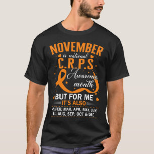 Camiseta Em novembro, Vestimos o Orange Ribbon CRPS Sensibi