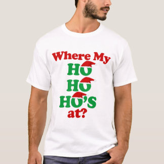 Camiseta Em onde meu ho ho ho? Papai Noel