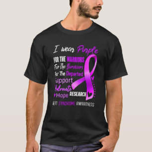 Camiseta Em Outubro Eu Visto Roxo Para A Síndrome De Rett A