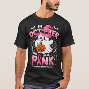 Camiseta Em Outubro Nós Usamos Nk Piada de Halloween Fantas