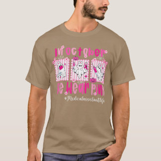 Camiseta em outubro nós usamos rosa Assistente Médico Vida