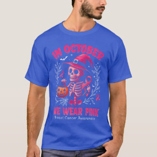 Camiseta em outubro nós usamos rosa câncer de mama mulheres
