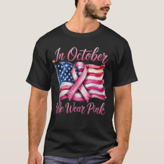 Camiseta em outubro usamos laço rosa 2025 Câncer de Mama