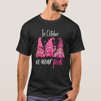 Camiseta Em Outubro Usamos Laço Rosa Conscientização do Cân