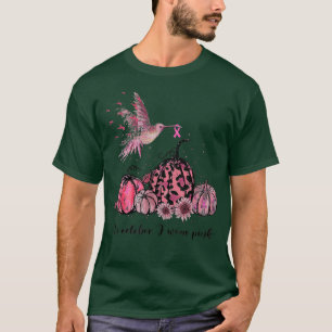 Camiseta Em outubro usamos rosa Beija-flor Câncer de Mama