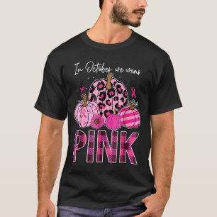 Camiseta Em outubro use abóbora rosa câncer de mama