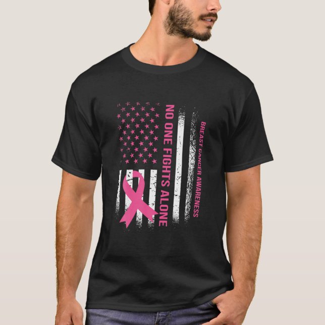 Camiseta Em outubro, Vestimos a bandeira rosa dos Estados U (Frente)