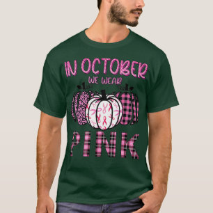 Camiseta Em outubro, Vestimos a Boca-Cola Rosa-Fita-Leopard