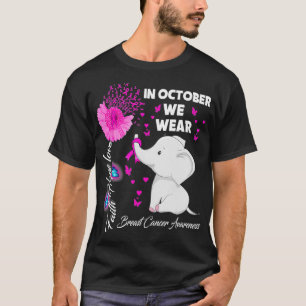Camiseta Em outubro, Vestimos a consciência cor-de-rosa do