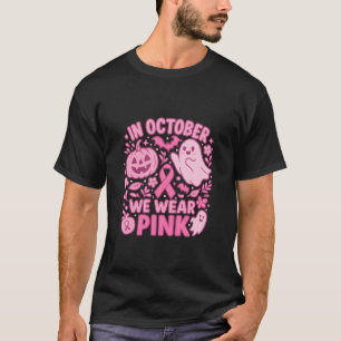 Camiseta Em outubro, Vestimos a consciência cor-de-rosa do