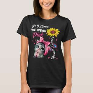 Camiseta Em outubro, Vestimos a consciência cor-de-rosa do