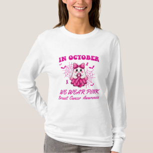 Camiseta Em outubro, Vestimos a consciência cor-de-rosa do