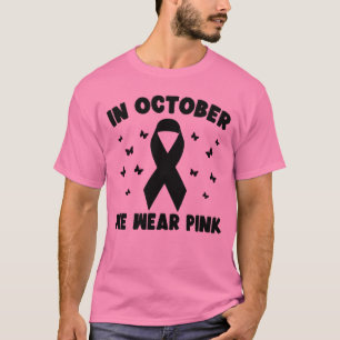 Camiseta Em outubro, Vestimos a consciência cor-de-rosa do
