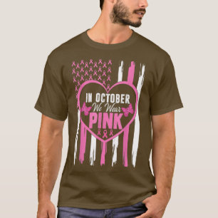 Camiseta Em outubro, Vestimos a consciência cor-de-rosa sob