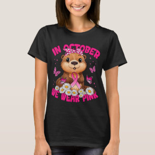 Camiseta Em outubro, Vestimos a consciência cor-de-rosa sob