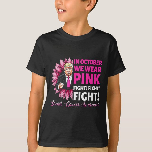 Camiseta Em outubro, Vestimos A Luta Rosa Contra O Cancer D (Frente)