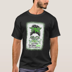 Camiseta Em outubro, Vestimos a mensagem de consciência do