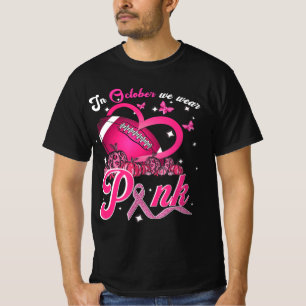 Camiseta Em outubro, Vestimos A Sensibilização Do Cancer Da