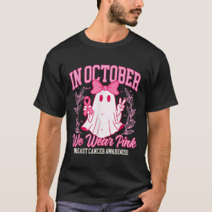 Camiseta Em outubro, Vestimos A Sensibilização Do Cancer De