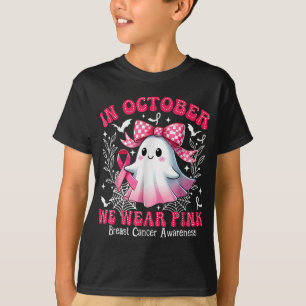 Camiseta Em outubro, Vestimos A Sensibilização Do Cancer De