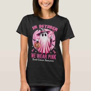 Camiseta Em outubro, Vestimos A Sensibilização Do Cancer De