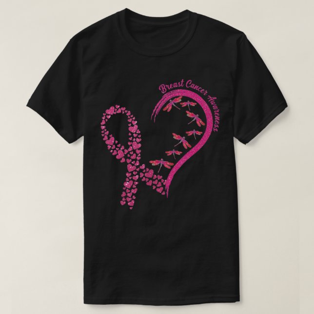 Camiseta Em outubro, Vestimos a Sensibilização do Cancer ro (Frente do Design)