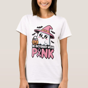 Camiseta Em outubro, Vestimos Awarenes De Cancer De Mama Ro