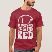 Em outubro Vestimos Baseball Red Philadelphia