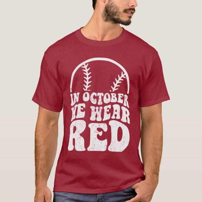 Camiseta Em outubro Vestimos Baseball Red Philadelphia (Frente)