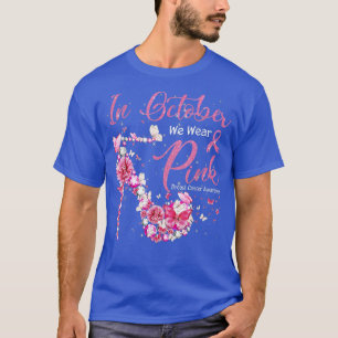 Camiseta Em outubro Vestimos Borboletas Rosa Cancer