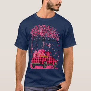Camiseta Em outubro Vestimos Caminhão de Fita Rosa Flamingo