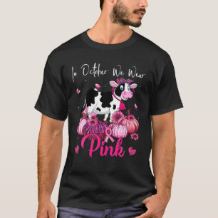 Camiseta Em outubro, Vestimos Cancer De Mama De Abóbora De