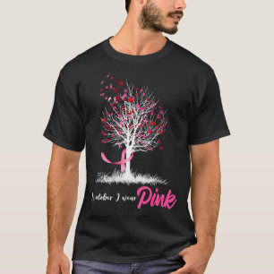 Camiseta Em outubro Vestimos Cancer de mama de árvores cor-