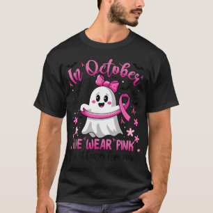 Camiseta Em outubro Vestimos Cancer de Mama de Bruxas Fanta