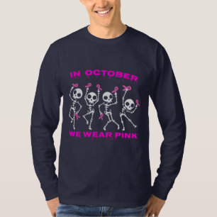 Camiseta Em outubro Vestimos Cancer de Mama de Bruxas Fanta